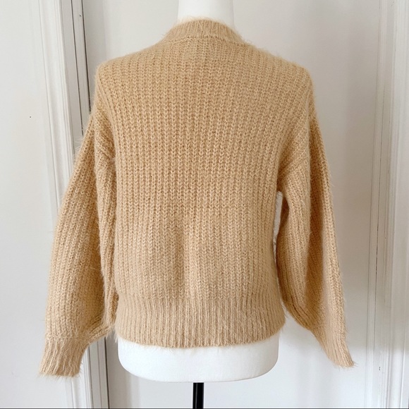 J.O.A. Fuzzy Beige Sweater - Picture 6 of 6